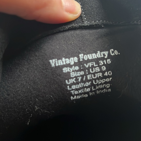 Vintage Foundry Co. Women's Black Suede Mid calf Boots 9 Western Casual Boho - Picture 8 of 9